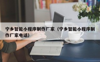 克拉玛依宁乡智能小程序制作厂家（宁乡智能小程序制作厂家电话）